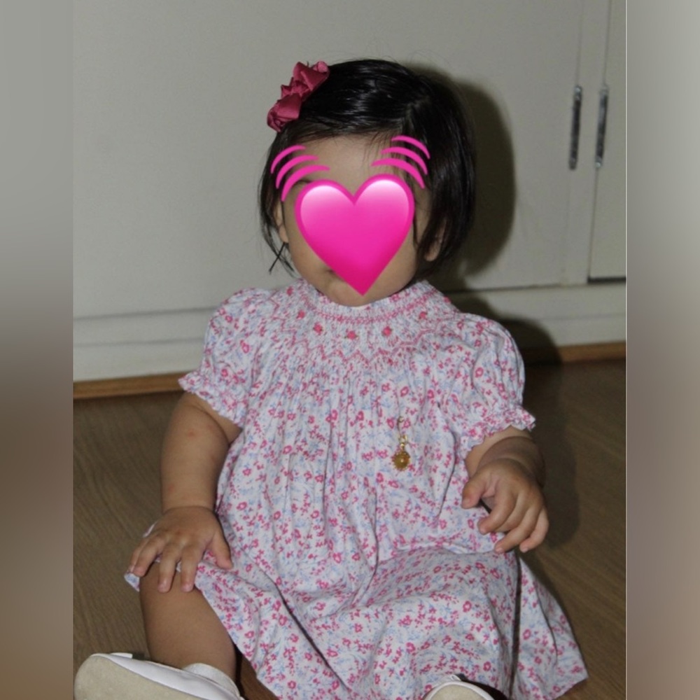 English Style Embroidery Infant Formal Floral Dress